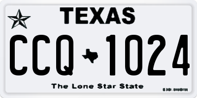 TX license plate CCQ1024
