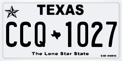 TX license plate CCQ1027
