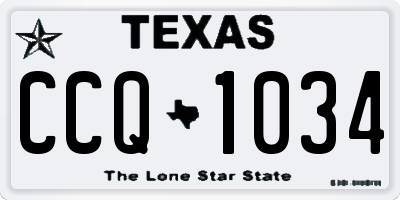 TX license plate CCQ1034