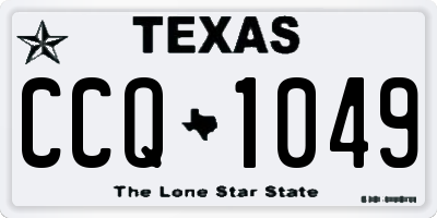 TX license plate CCQ1049