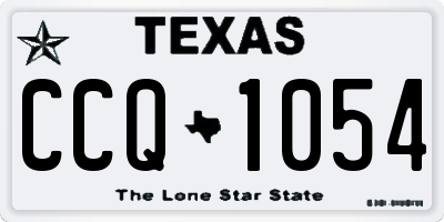 TX license plate CCQ1054