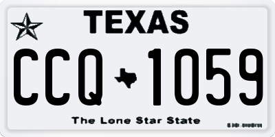 TX license plate CCQ1059