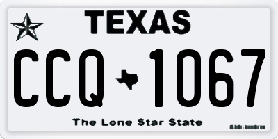 TX license plate CCQ1067