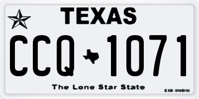 TX license plate CCQ1071