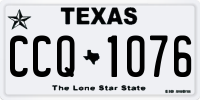 TX license plate CCQ1076