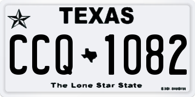 TX license plate CCQ1082