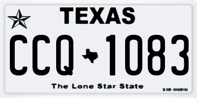 TX license plate CCQ1083