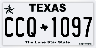 TX license plate CCQ1097