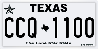 TX license plate CCQ1100