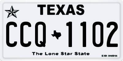 TX license plate CCQ1102