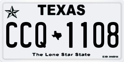 TX license plate CCQ1108