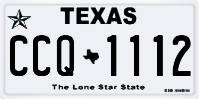 TX license plate CCQ1112
