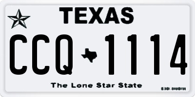 TX license plate CCQ1114