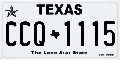 TX license plate CCQ1115