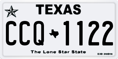 TX license plate CCQ1122