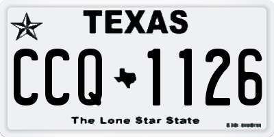 TX license plate CCQ1126