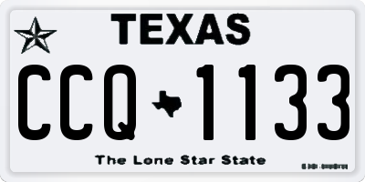 TX license plate CCQ1133