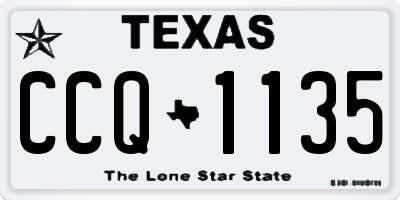 TX license plate CCQ1135