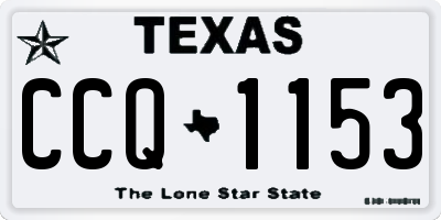 TX license plate CCQ1153