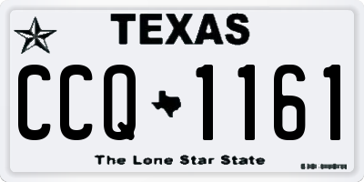 TX license plate CCQ1161