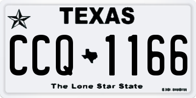 TX license plate CCQ1166