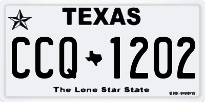 TX license plate CCQ1202