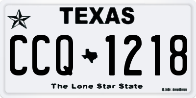 TX license plate CCQ1218