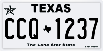 TX license plate CCQ1237