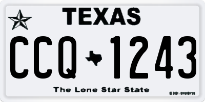 TX license plate CCQ1243