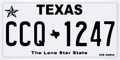 TX license plate CCQ1247