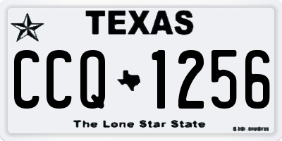 TX license plate CCQ1256