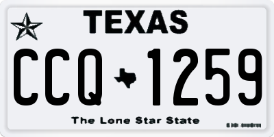 TX license plate CCQ1259