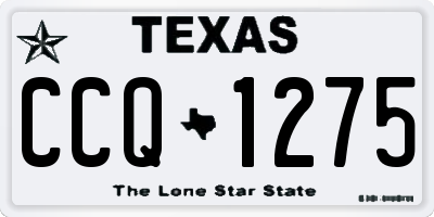 TX license plate CCQ1275