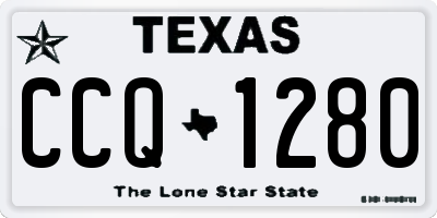 TX license plate CCQ1280