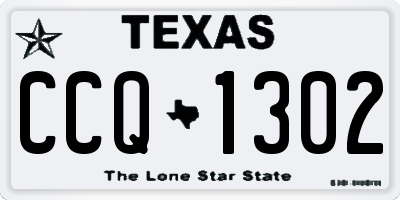 TX license plate CCQ1302