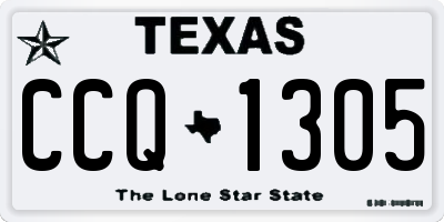 TX license plate CCQ1305