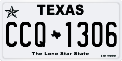 TX license plate CCQ1306