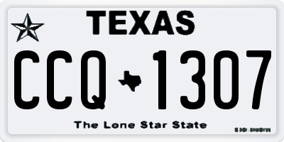 TX license plate CCQ1307