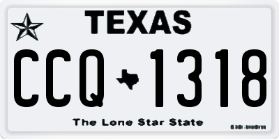 TX license plate CCQ1318