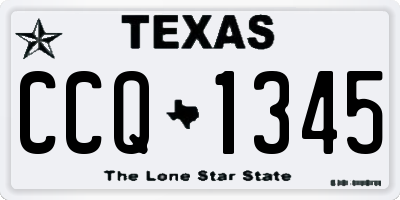 TX license plate CCQ1345