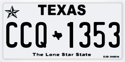 TX license plate CCQ1353