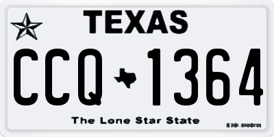 TX license plate CCQ1364