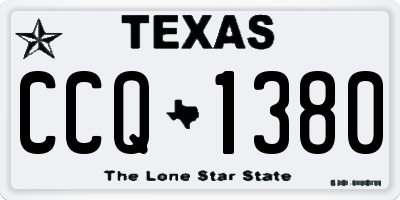 TX license plate CCQ1380