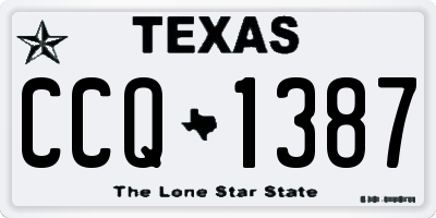 TX license plate CCQ1387