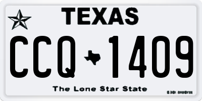 TX license plate CCQ1409