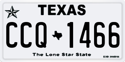 TX license plate CCQ1466