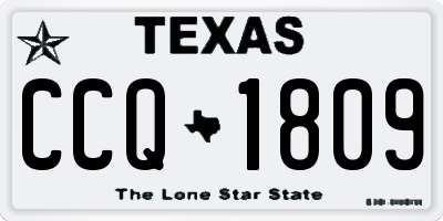 TX license plate CCQ1809