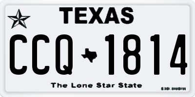 TX license plate CCQ1814