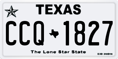 TX license plate CCQ1827