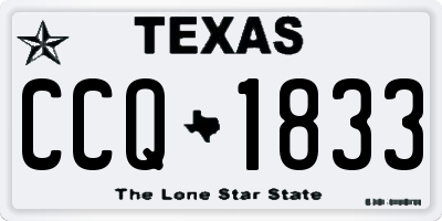 TX license plate CCQ1833